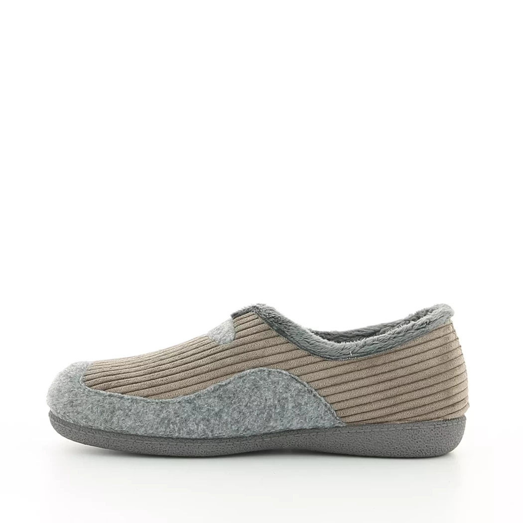 Image (4) de la chaussures Garzon - Pantoufles et Chaussons Taupe en Textile