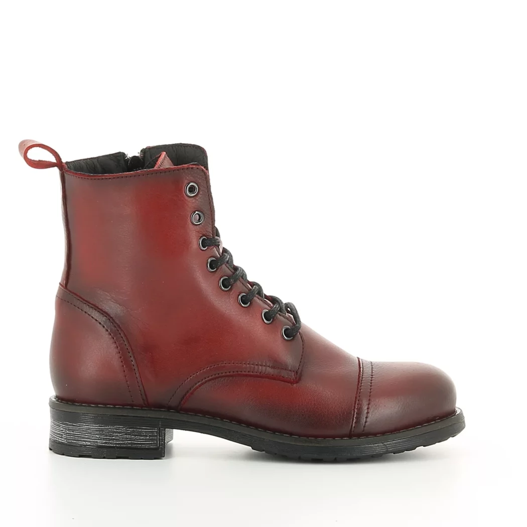 Image (2) de la chaussures Miss Boho - Bottines Rouge en Cuir