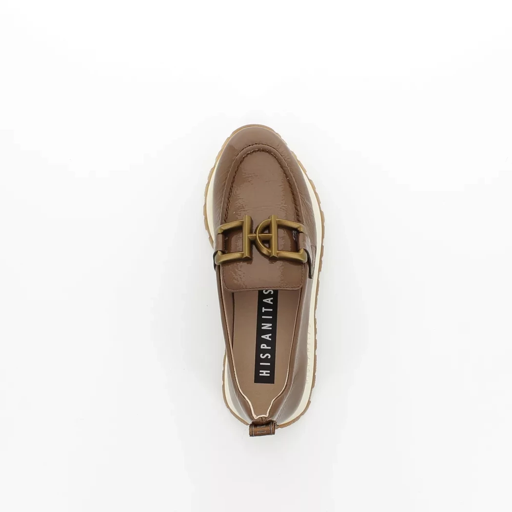 Image (6) de la chaussures Hispanitas - Mocassins Taupe en Cuir vernis