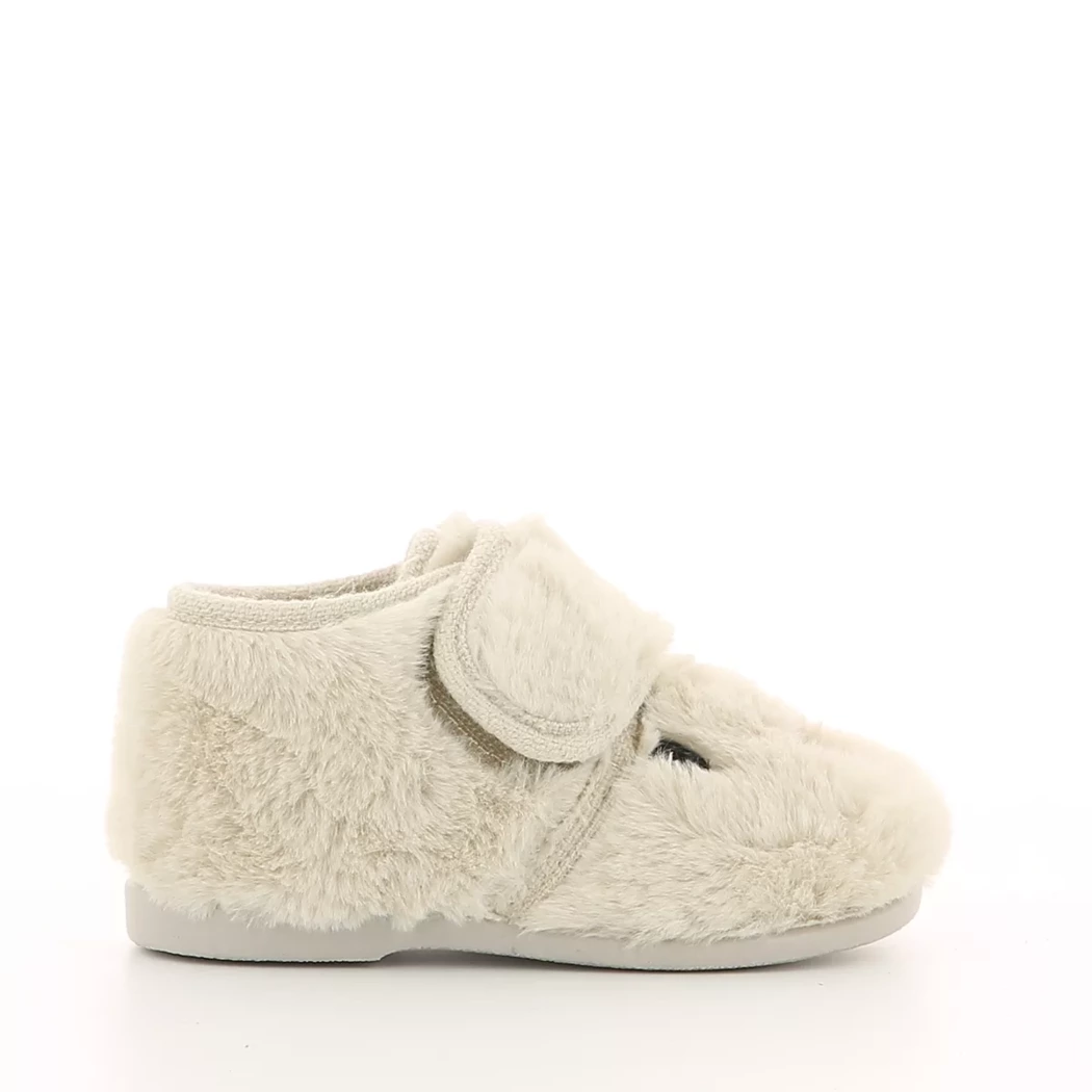 Image (2) de la chaussures Vul ladi - Pantoufles et Chaussons Beige en Textile
