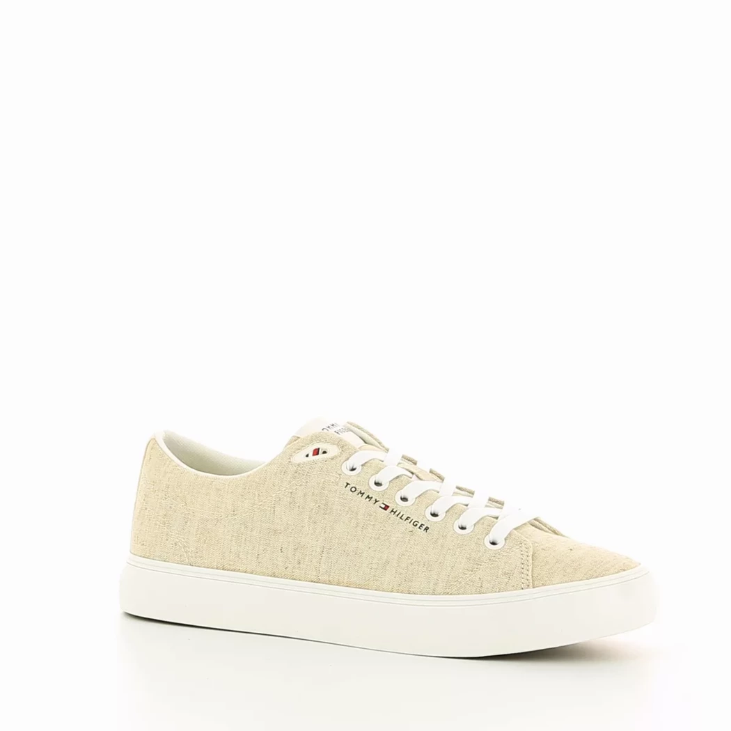 Image (1) de la chaussures Tommy Hilfiger - Baskets Beige en Textile