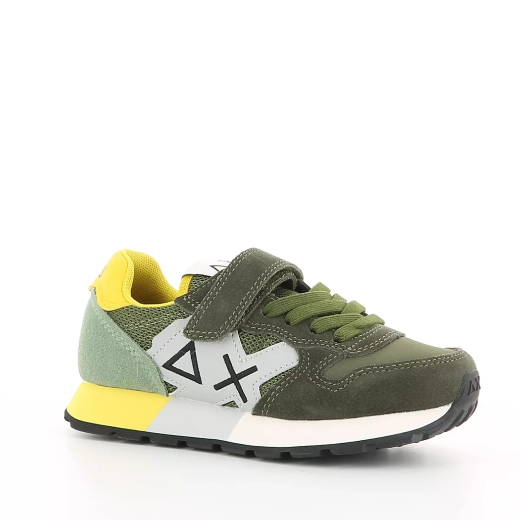 Image (1) de la chaussures Sun68 - Baskets Vert en Cuir nubuck