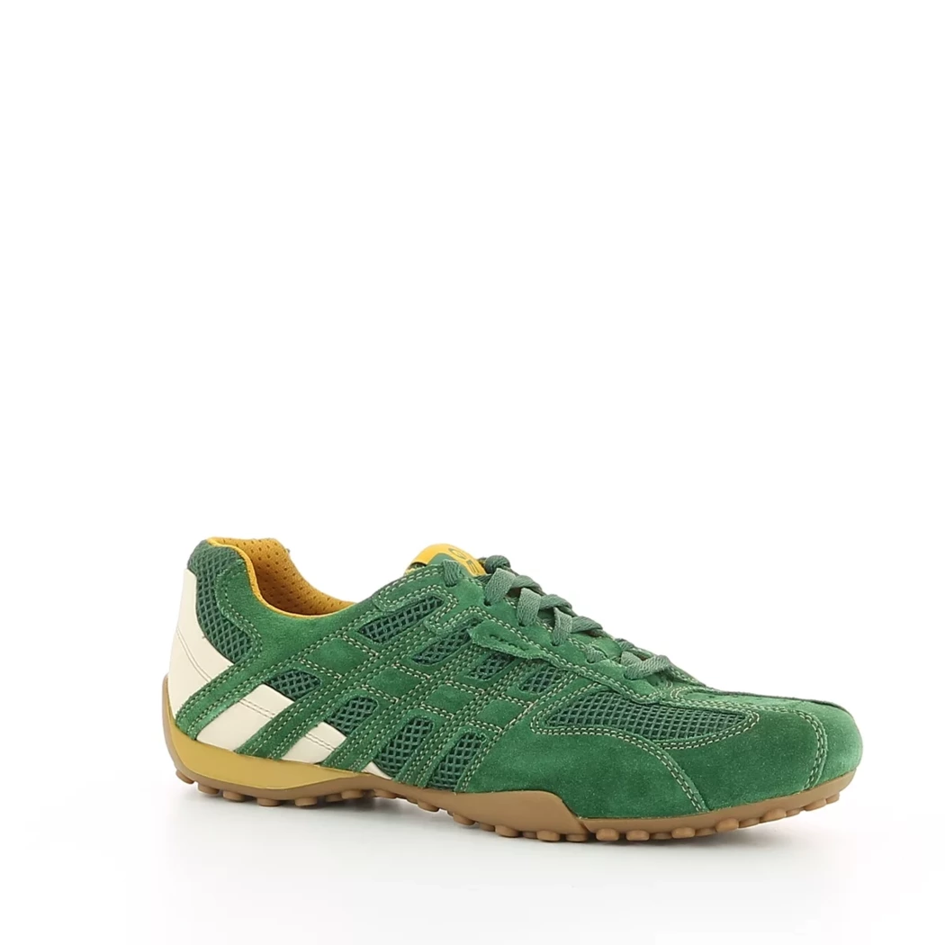 Image (1) de la chaussures Geox - Baskets Vert en Cuir nubuck
