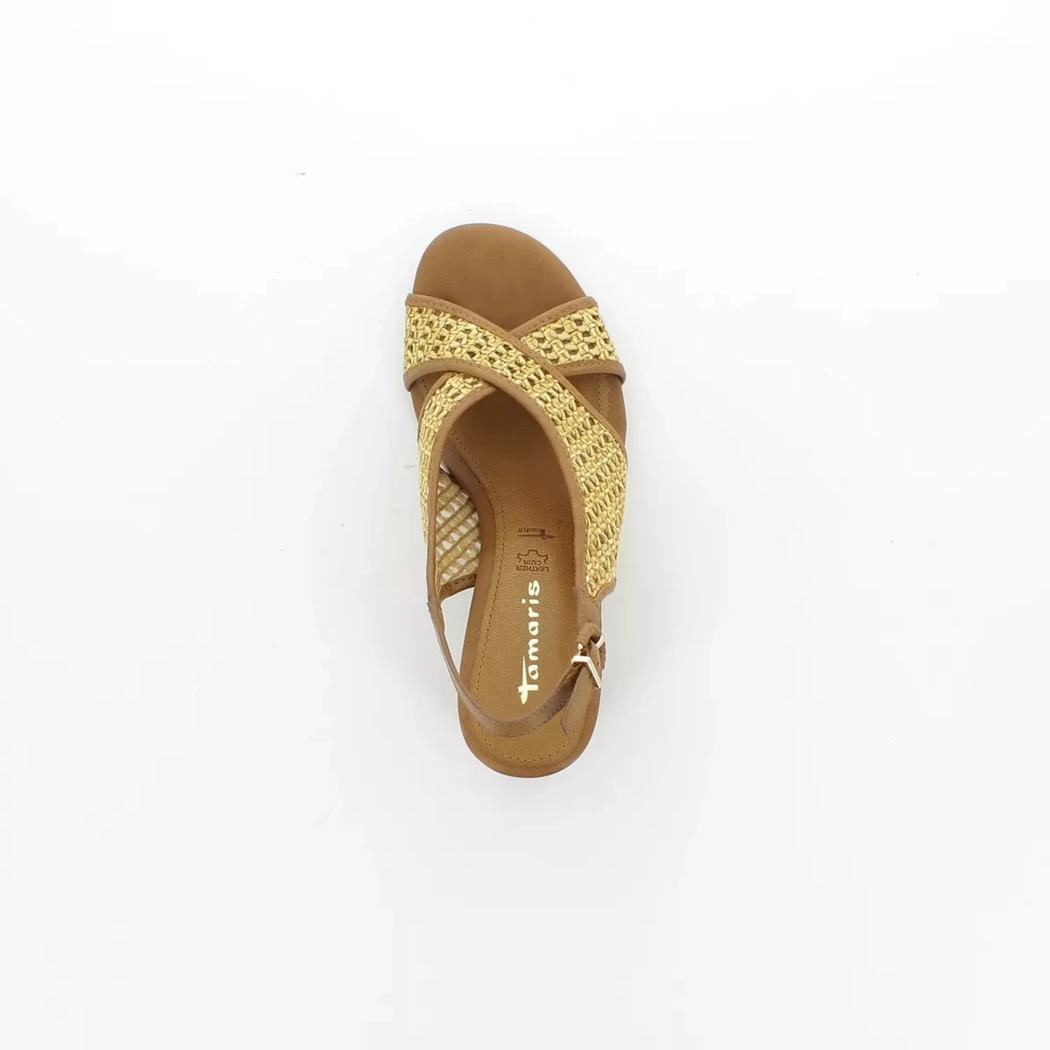 Image (6) de la chaussures Tamaris - Sandales et Nu-Pieds Cuir naturel / Cognac en Cuir