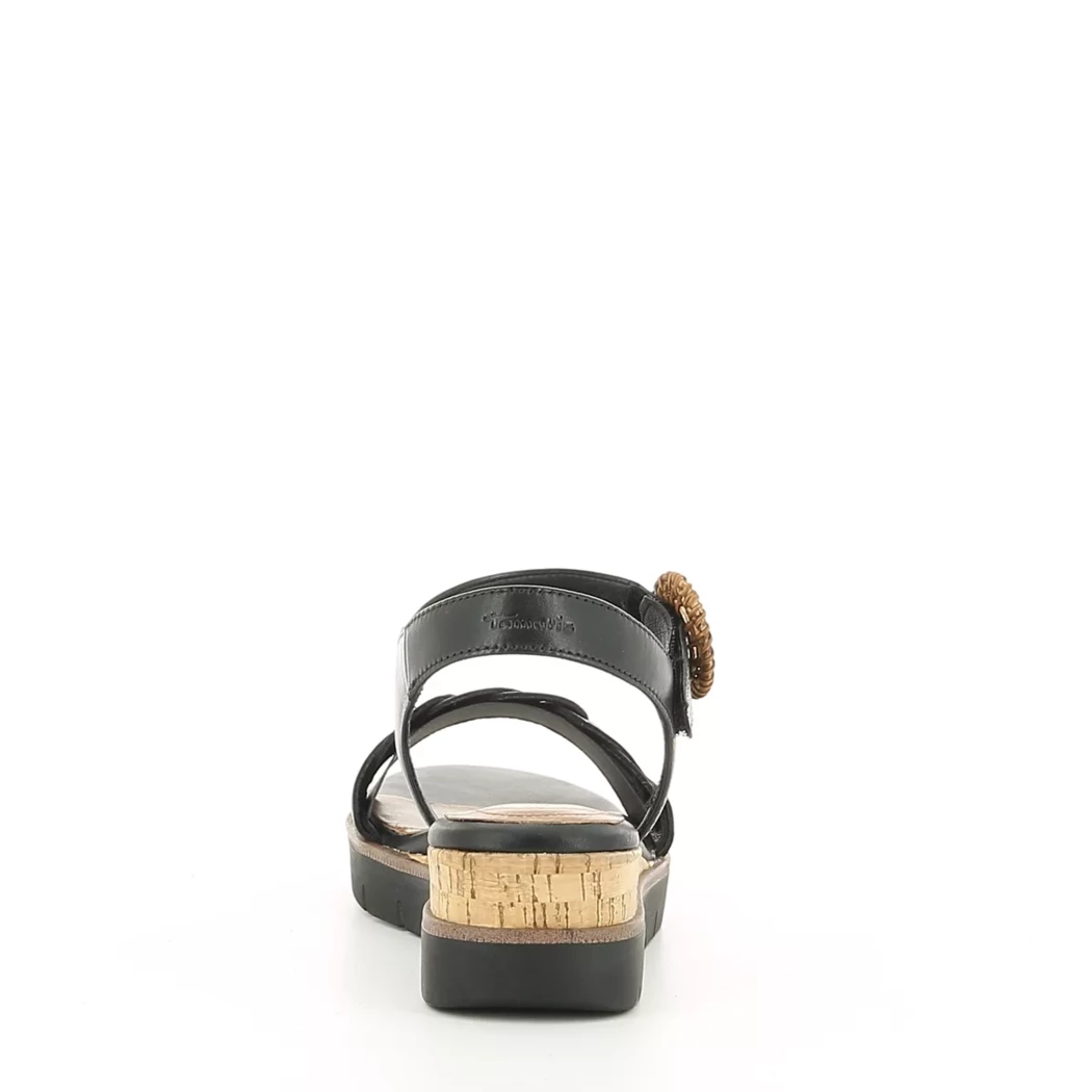 Image (3) de la chaussures Tamaris - Sandales et Nu-Pieds Noir en Cuir