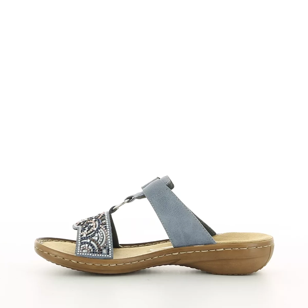 Image (4) de la chaussures Rieker - Mules et Sabots Bleu en Cuir synthétique