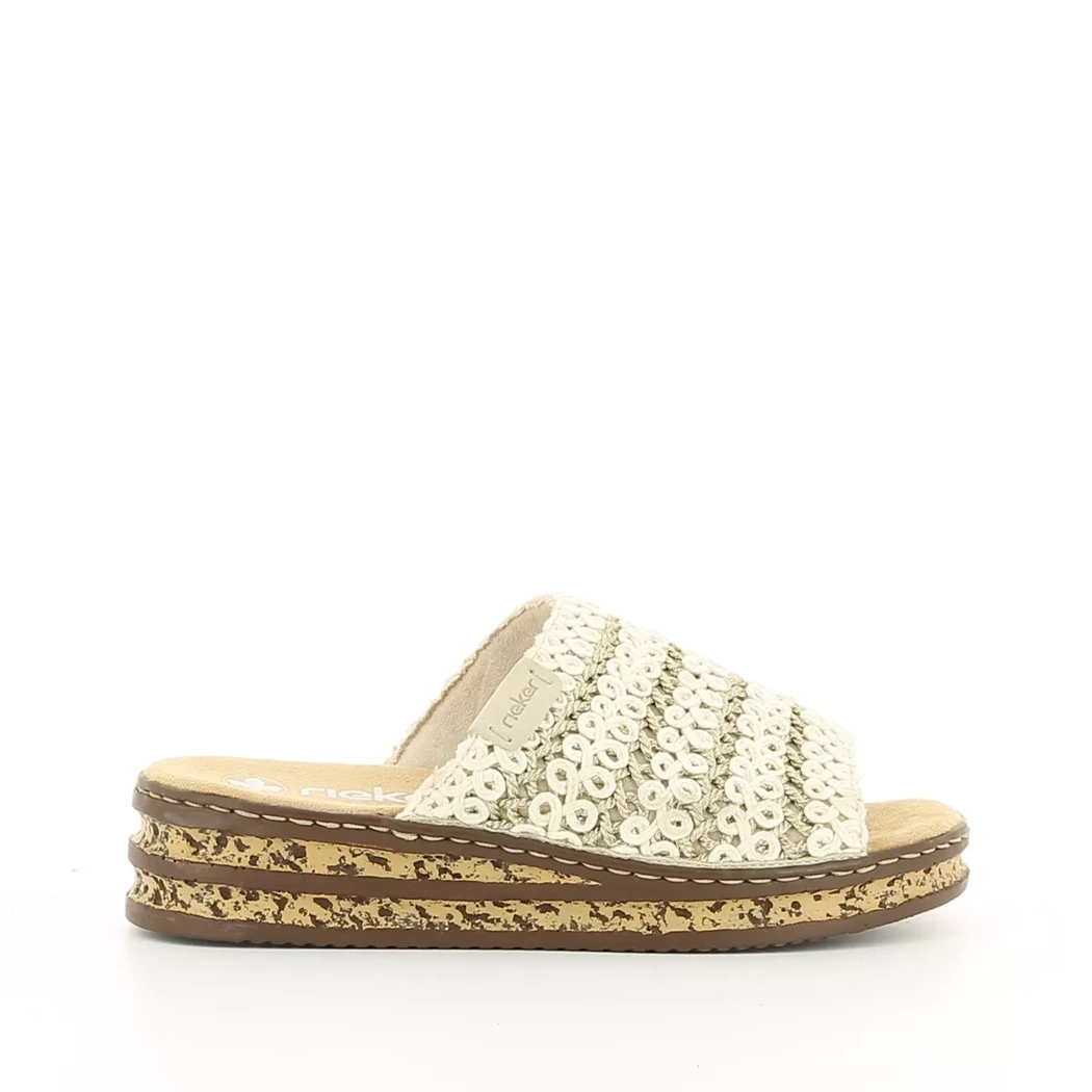 Image (2) de la chaussures Rieker - Mules et Sabots Beige en Textile