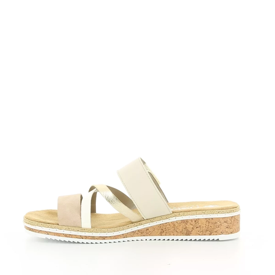 Image (4) de la chaussures Rieker - Mules et Sabots Beige en Cuir synthétique
