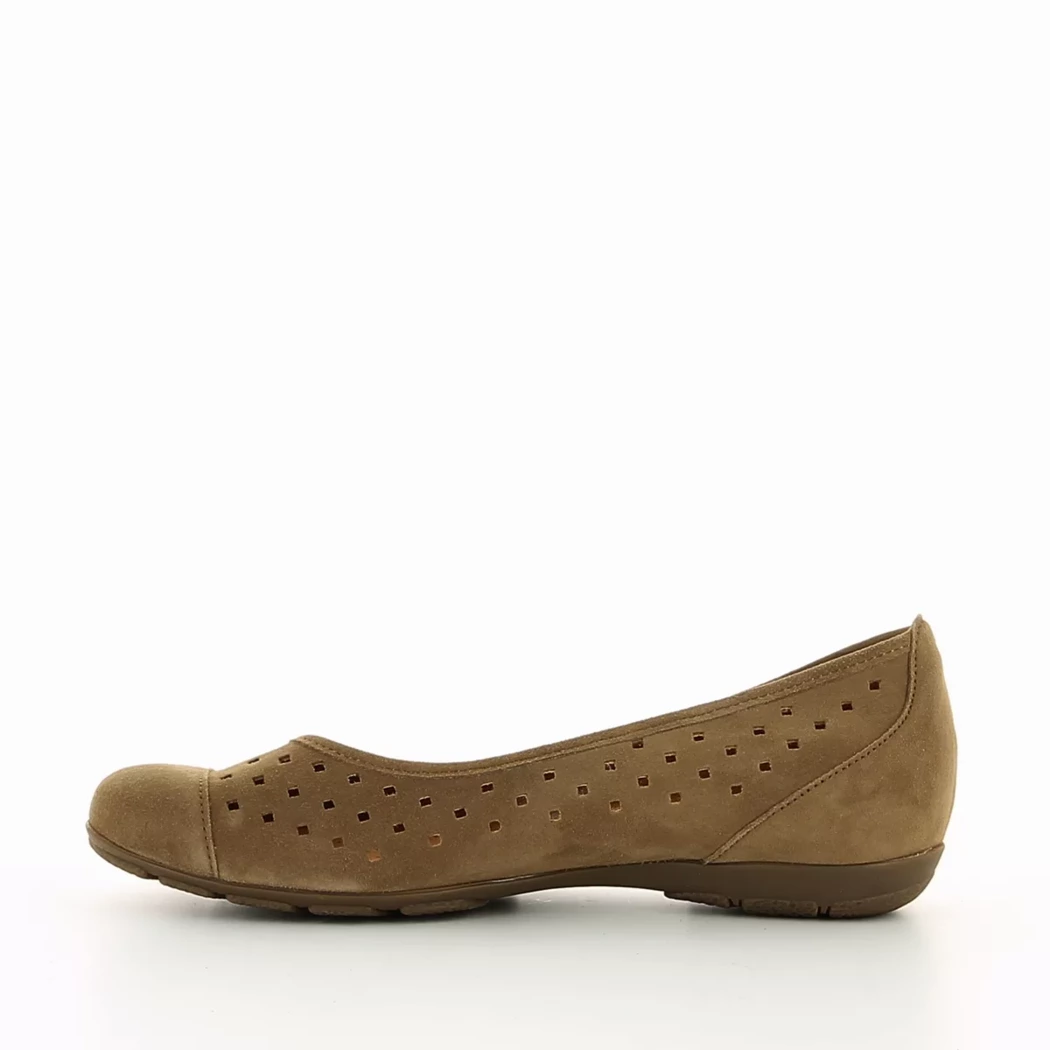 Image (4) de la chaussures Gabor - Ballerines Taupe en Cuir nubuck