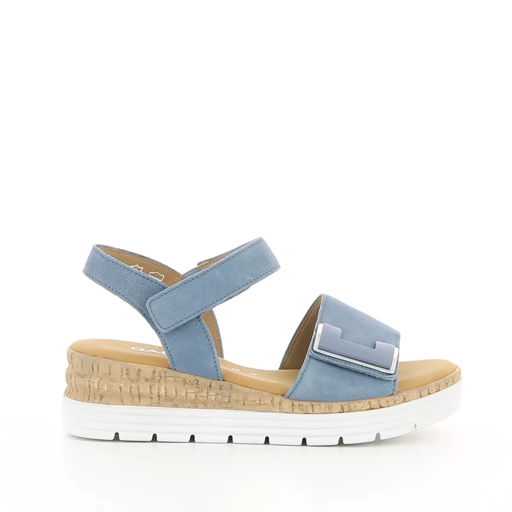 Image (2) de la chaussures Gabor - Sandales et Nu-Pieds Bleu en Cuir nubuck