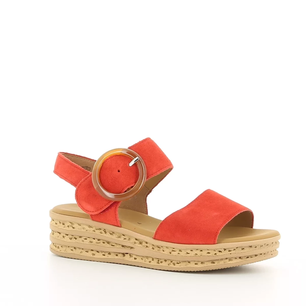 Image (1) de la chaussures Gabor - Sandales et Nu-Pieds Rouge en Cuir nubuck