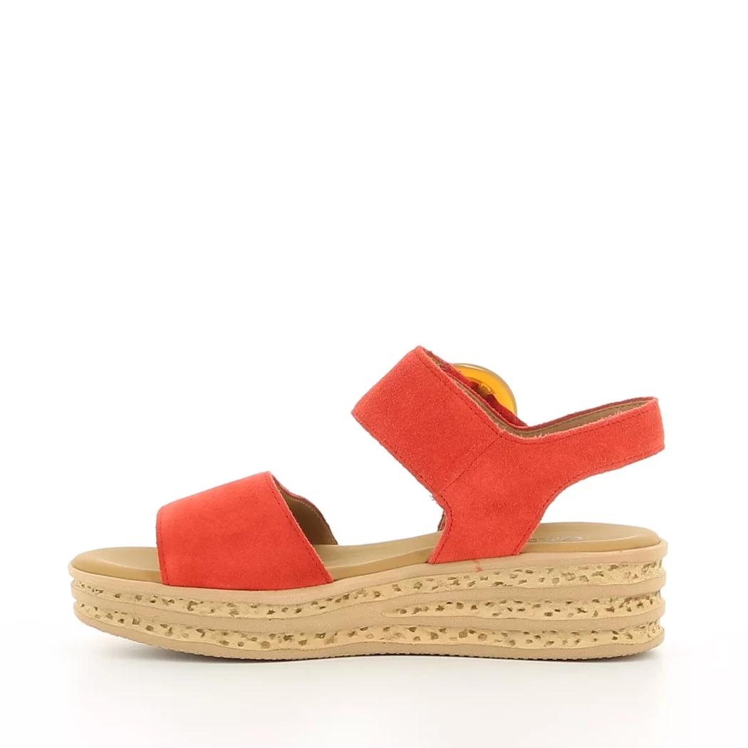Image (4) de la chaussures Gabor - Sandales et Nu-Pieds Rouge en Cuir nubuck