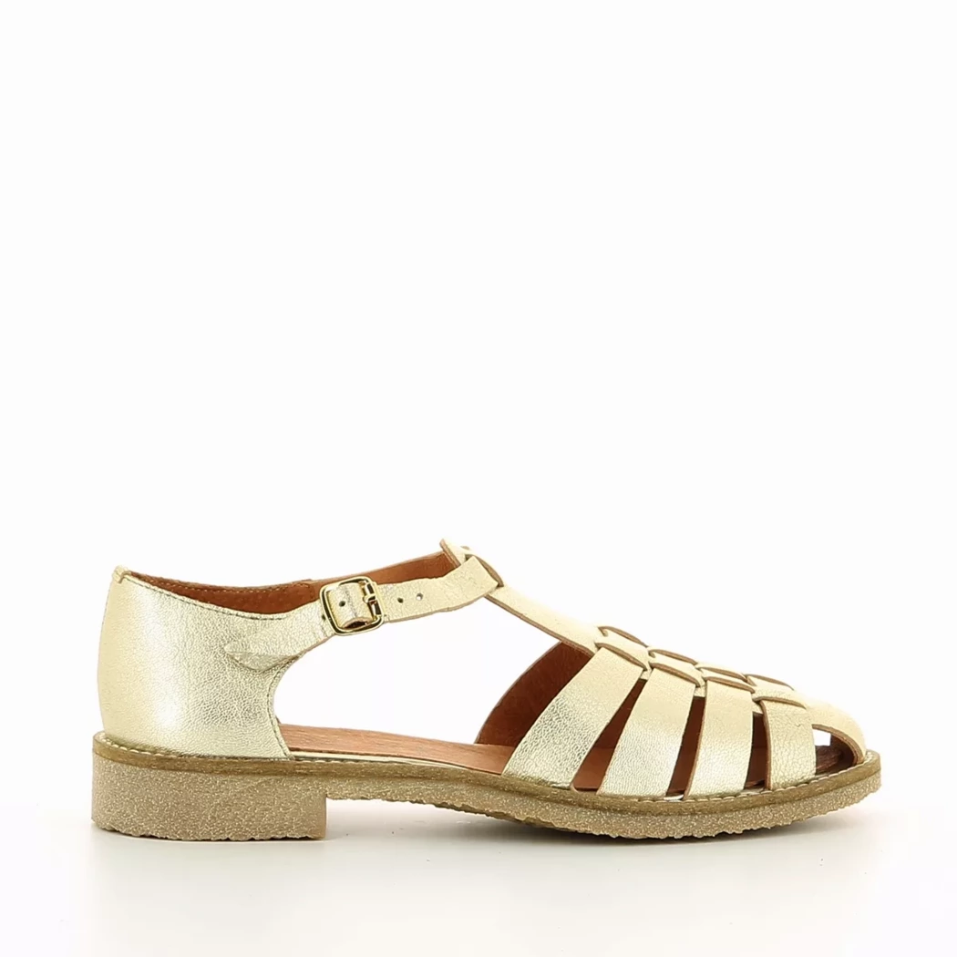 Image (2) de la chaussures Miss Boho - Sandales et Nu-Pieds Or / Bronze / Platine en Cuir