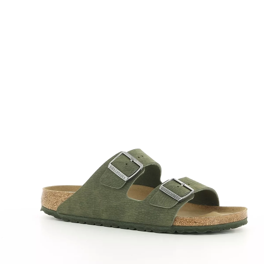 Image (1) de la chaussures Birkenstock - Mules et Sabots Vert en Cuir synthétique