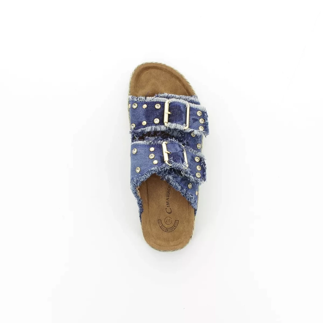 Image (6) de la chaussures Cimarron - Mules et Sabots Bleu en Textile