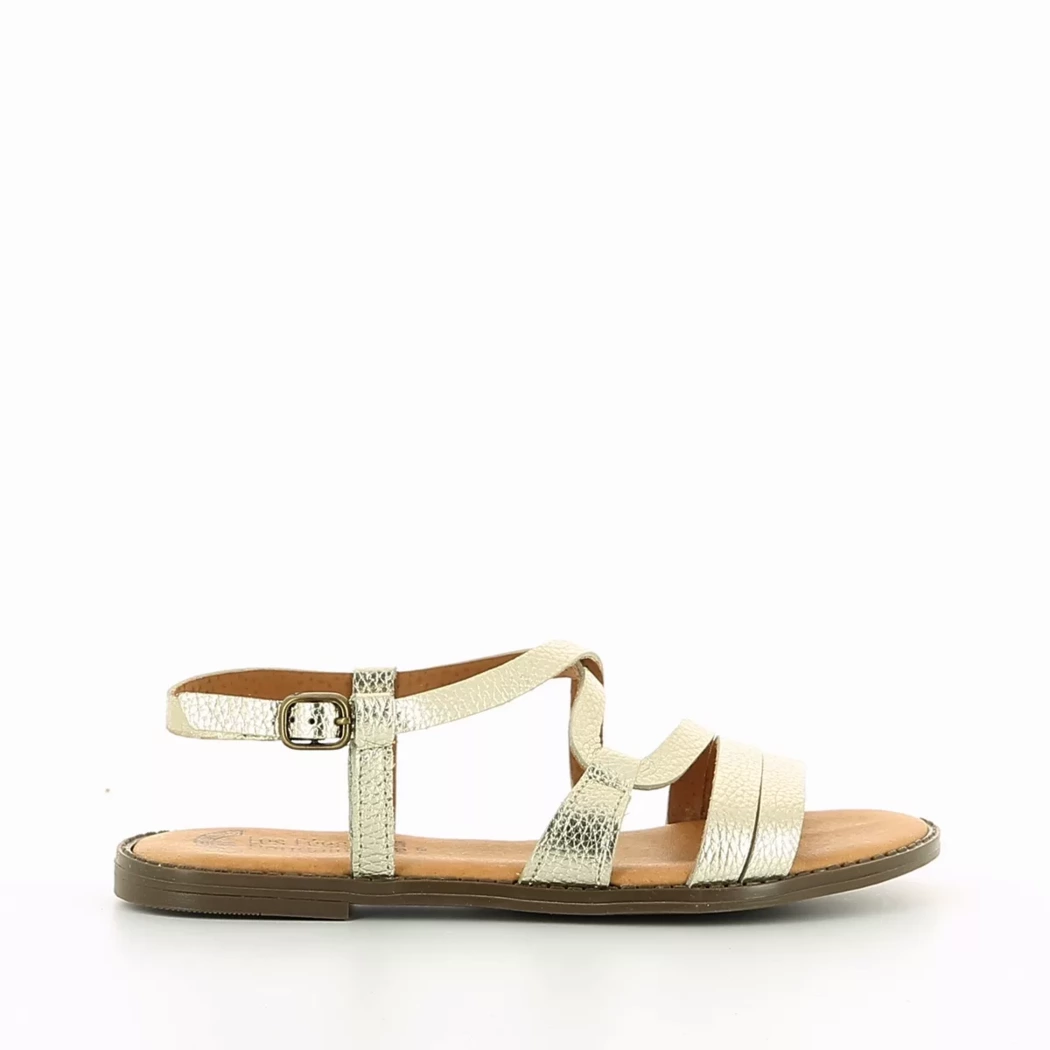 Image (2) de la chaussures Les Fees de Bengale - Sandales et Nu-Pieds Or / Bronze / Platine en Cuir