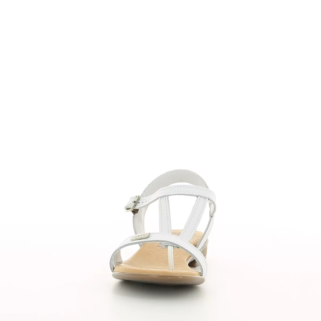 Image (5) de la chaussures Simplement B - Sandales et Nu-Pieds Blanc en Cuir