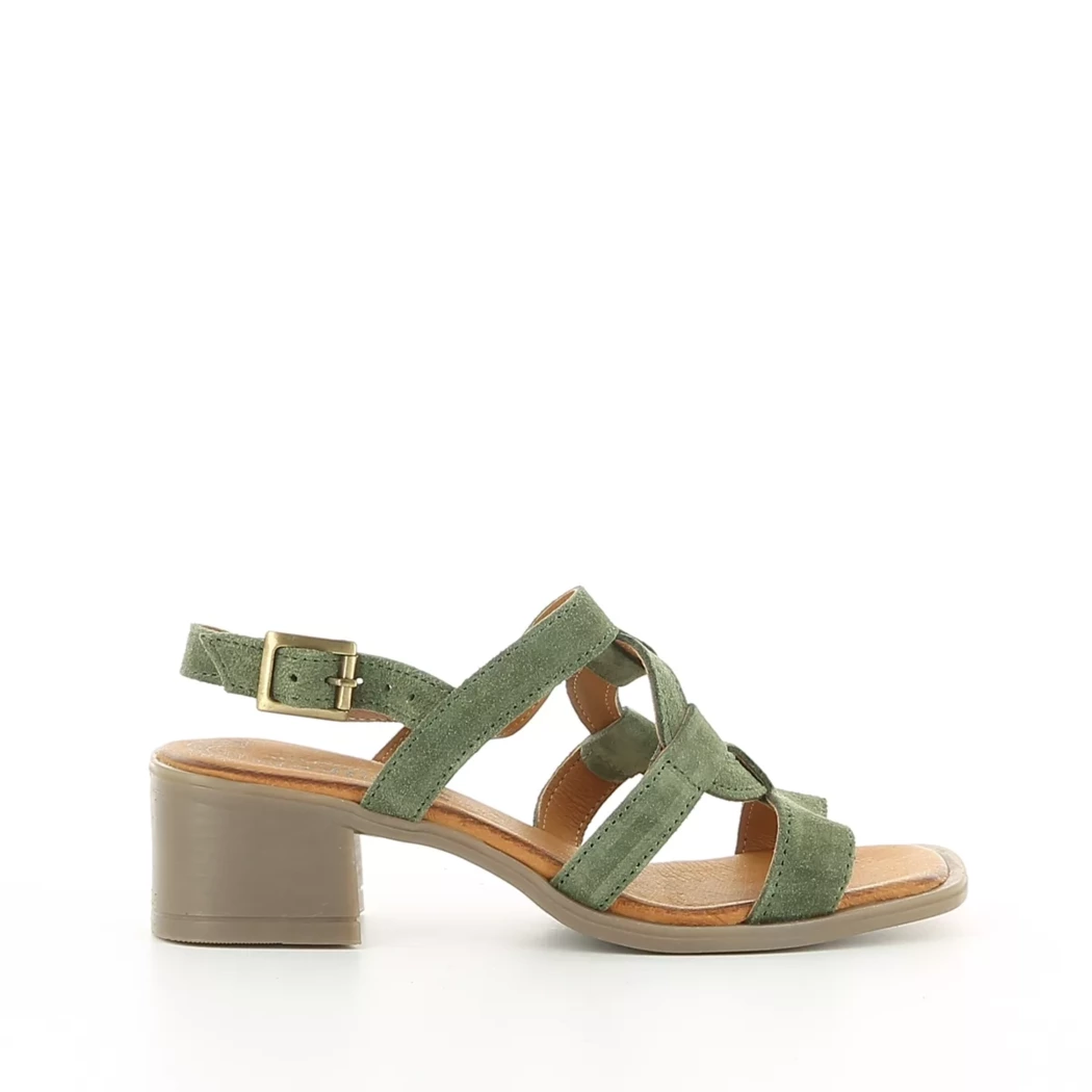 Image (2) de la chaussures Diabolo Studio - Sandales et Nu-Pieds Vert en Cuir nubuck