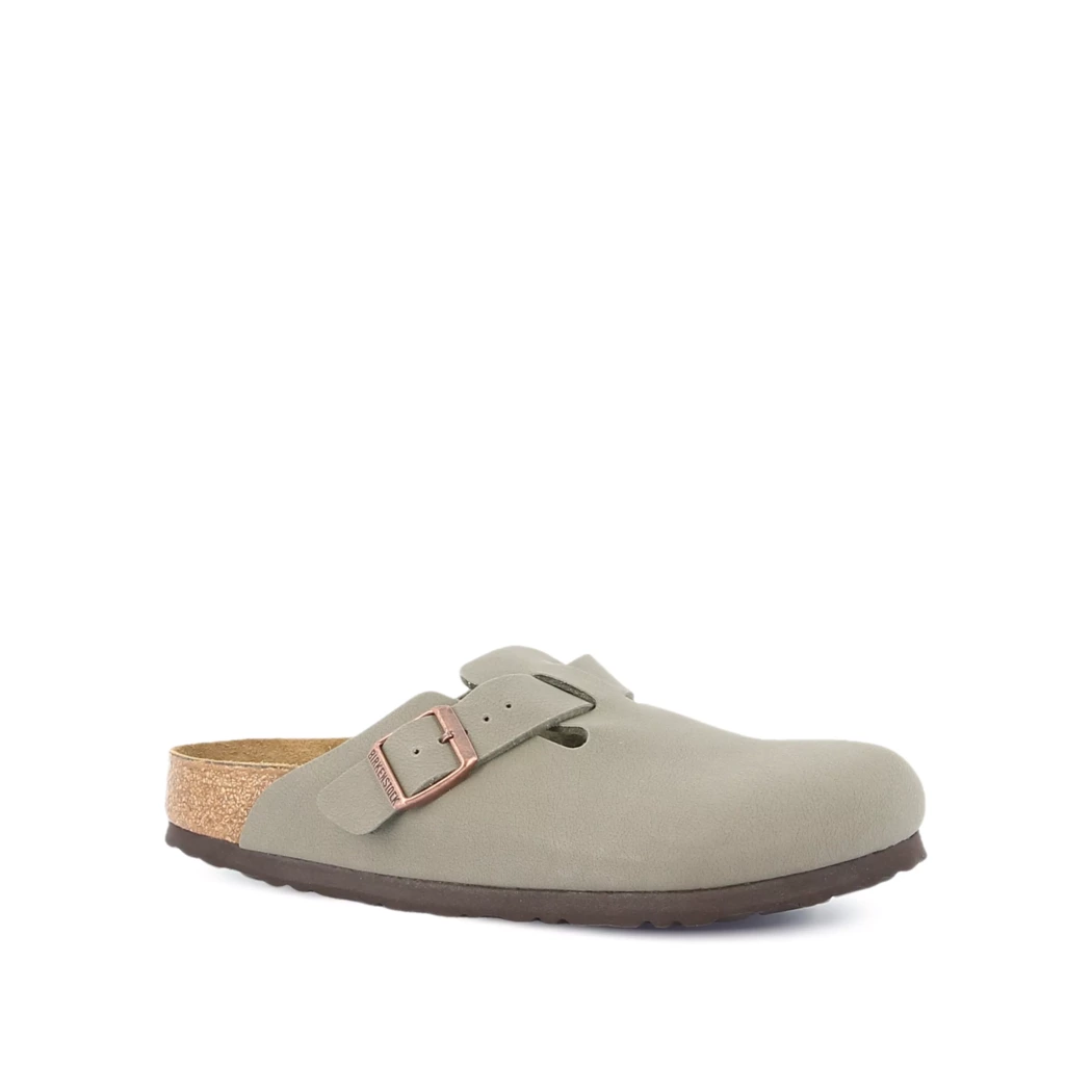 Image (1) de la chaussures Birkenstock - Mules et Sabots Taupe en Cuir nubuck