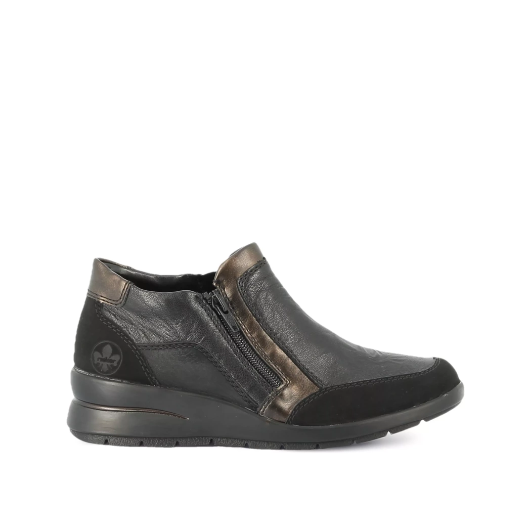 Image (2) de la chaussures Rieker - Boots Noir en Cuir synthétique
