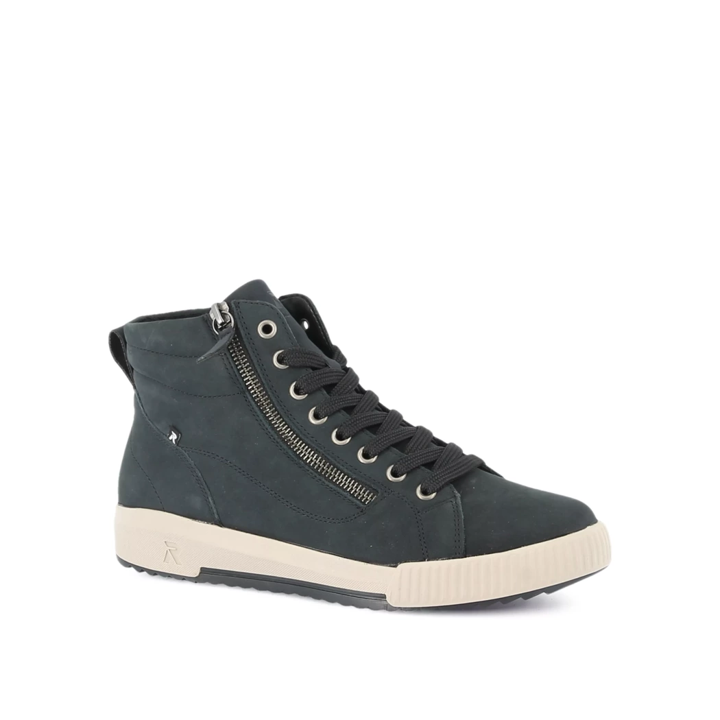 Image (1) de la chaussures Rieker - Bottines Bleu en Cuir nubuck