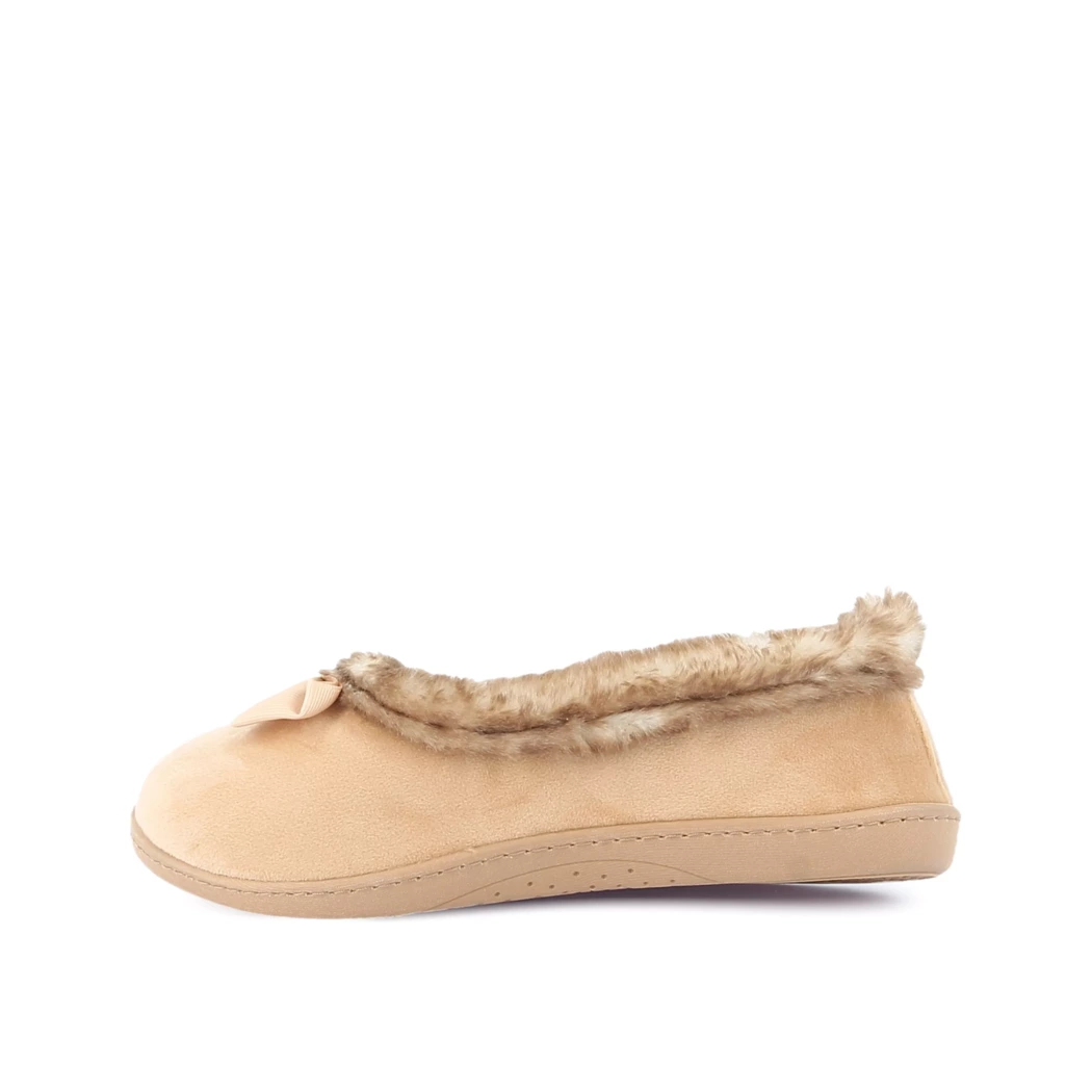 Image (4) de la chaussures Isotoner - Pantoufles et Chaussons Taupe en Textile