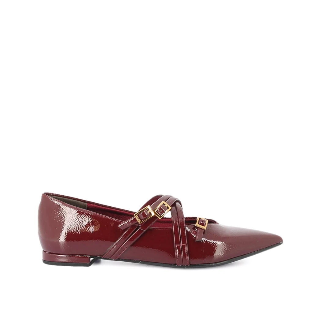 Image (2) de la chaussures Tamaris - Ballerines Bordeaux en Cuir synthétique