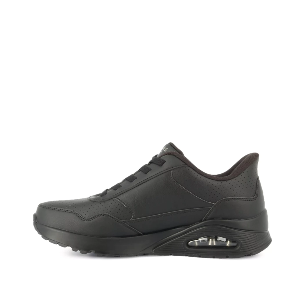 Image (4) de la chaussures Skechers - Baskets Noir en Cuir synthétique