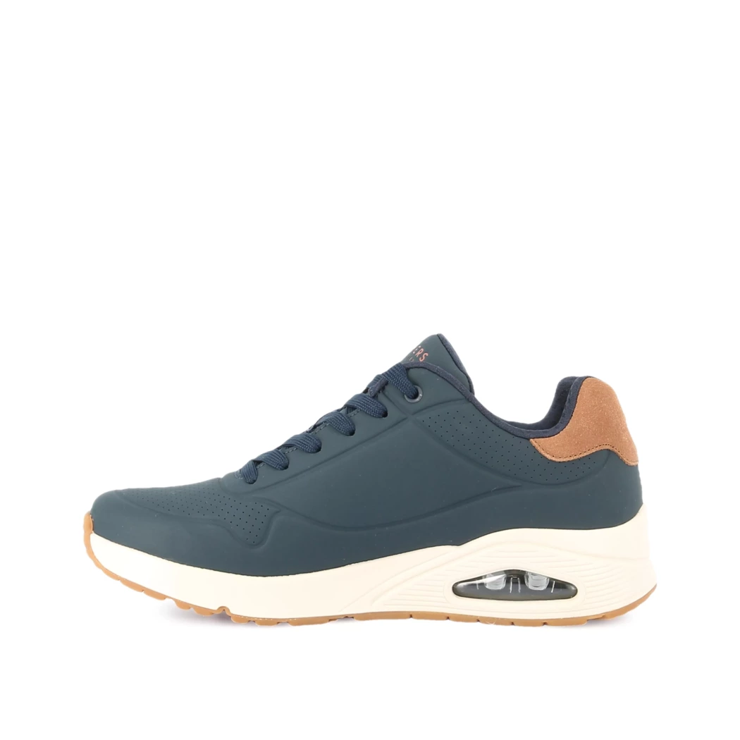Image (4) de la chaussures Skechers - Baskets Bleu en Cuir synthétique