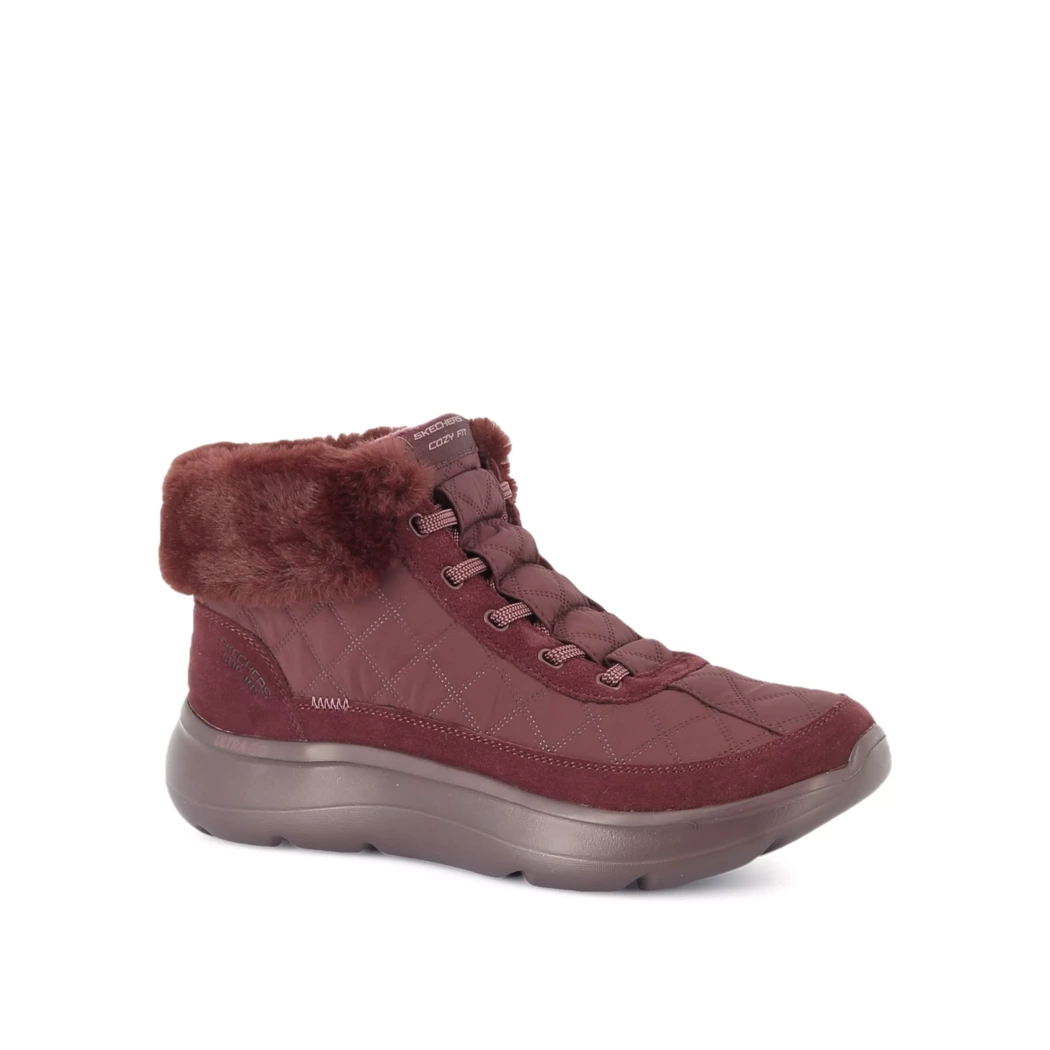 Image (1) de la chaussures Skechers - Bottines Bordeaux en Textile