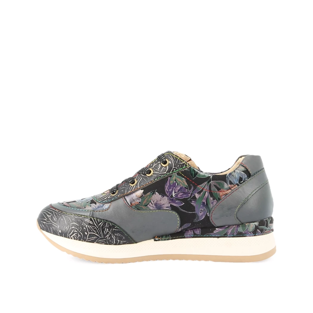 Image (4) de la chaussures Laura Vita - Baskets Gris en Cuir et textile