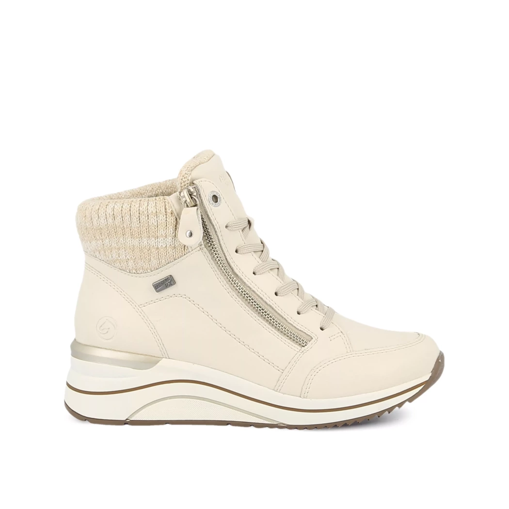Image (2) de la chaussures Remonte - Bottines Beige en Cuir et textile