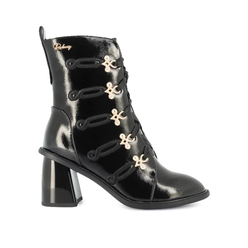 Image (2) de la chaussures Rock Away - Bottines Noir en Cuir synthétique