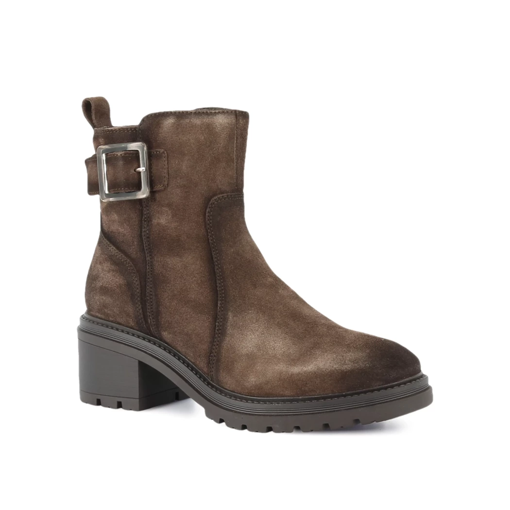 Image (1) de la chaussures Free Monday - Boots Marron en Cuir nubuck