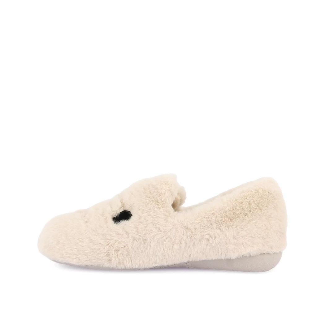 Image (4) de la chaussures Vul ladi - Pantoufles et Chaussons Beige en Textile