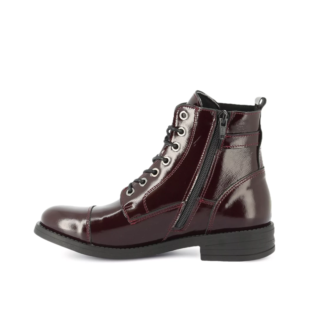 Image (4) de la chaussures Simplement B - Bottines Bordeaux en Cuir