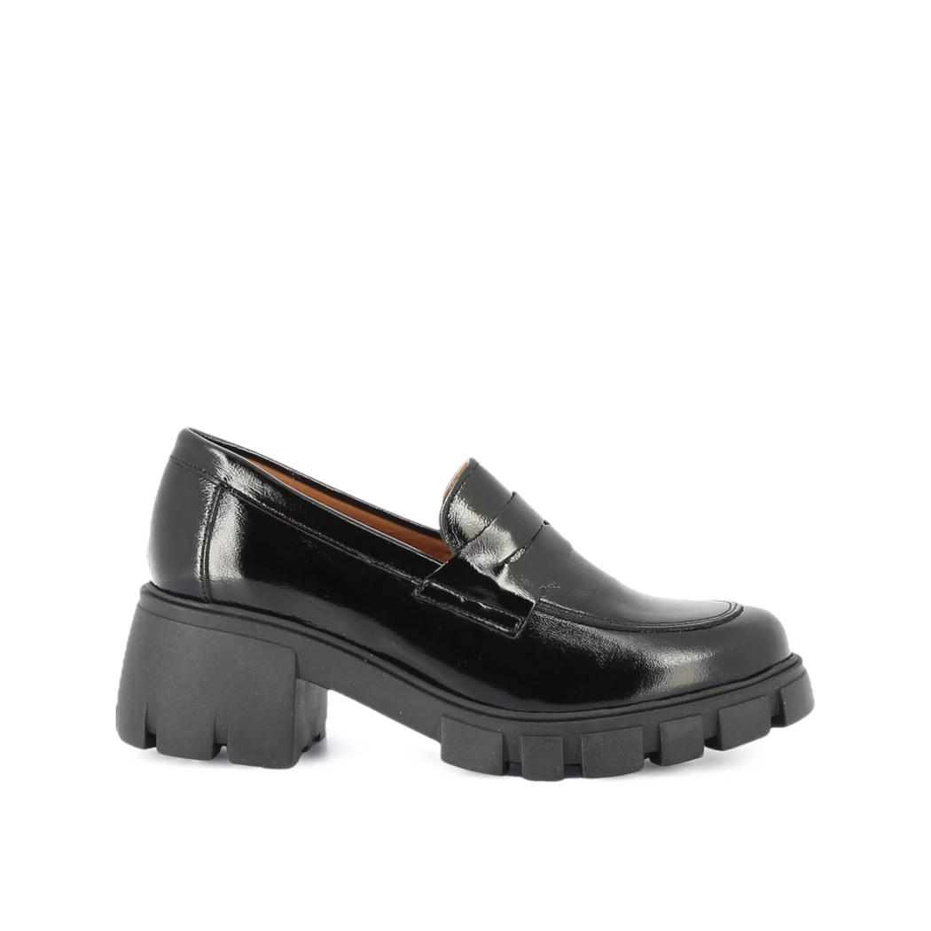 Image (2) de la chaussures Free Monday - Mocassins Noir en Cuir vernis