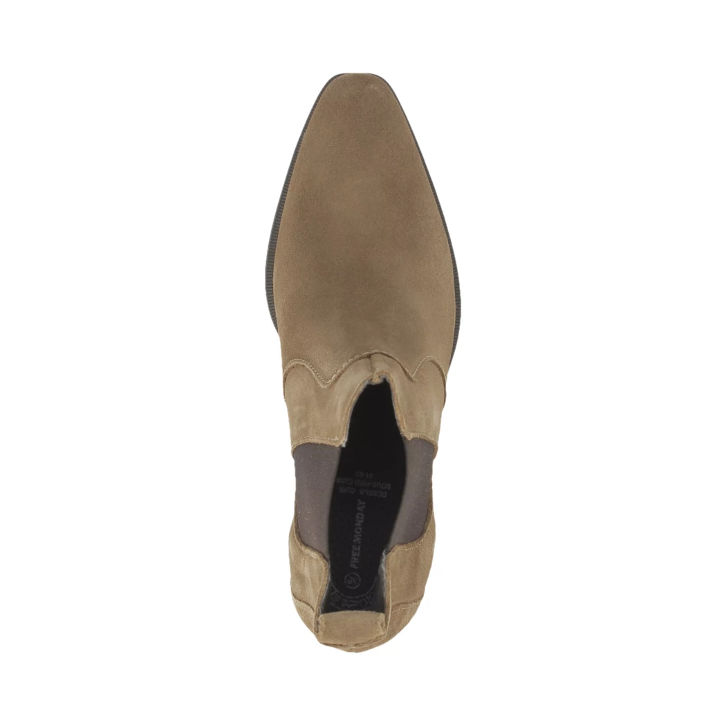 Image (6) de la chaussures Free Monday - Boots Beige en Cuir nubuck