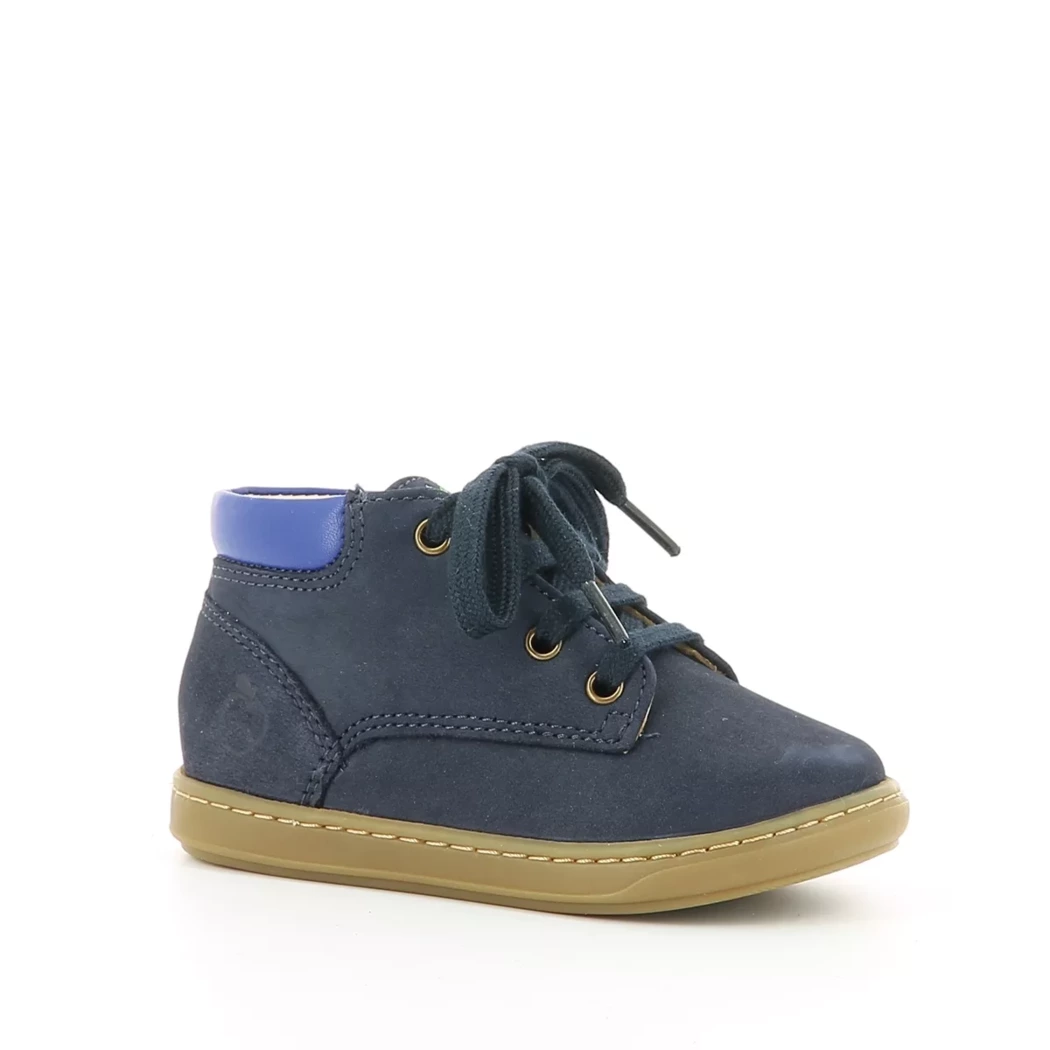 Image (1) de la chaussures Shoo pom - Bottines Bleu en Cuir nubuck