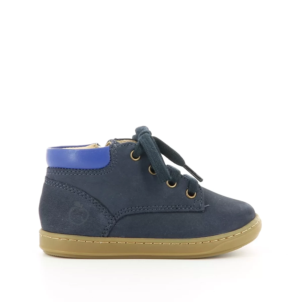 Image (2) de la chaussures Shoo pom - Bottines Bleu en Cuir nubuck