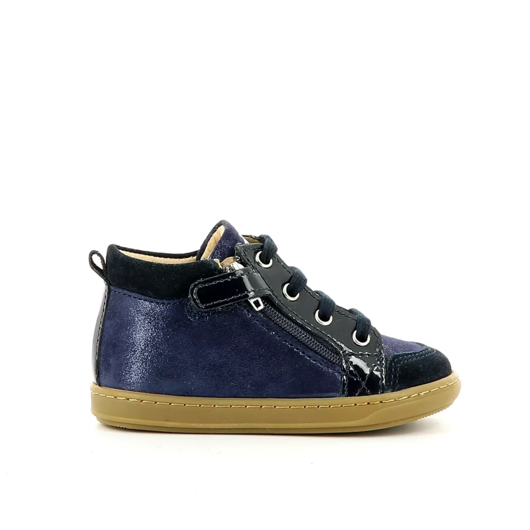 Image (2) de la chaussures Shoo pom - Bottines Bleu en Cuir nubuck