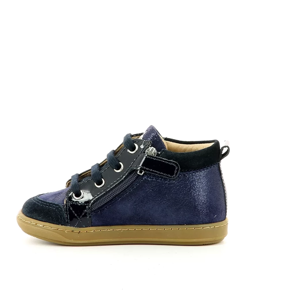Image (4) de la chaussures Shoo pom - Bottines Bleu en Cuir nubuck