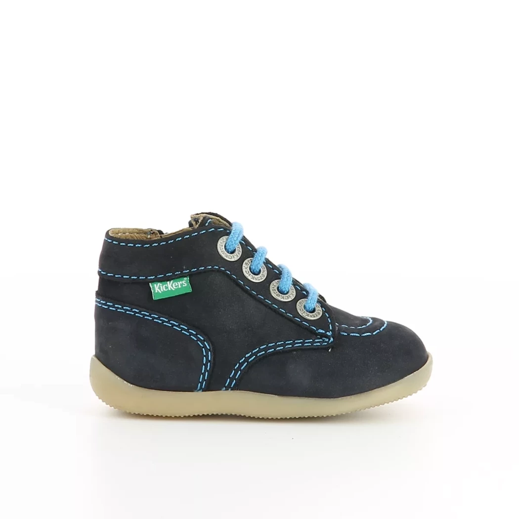 Image (2) de la chaussures Kickers - Bottines Bleu en Cuir nubuck