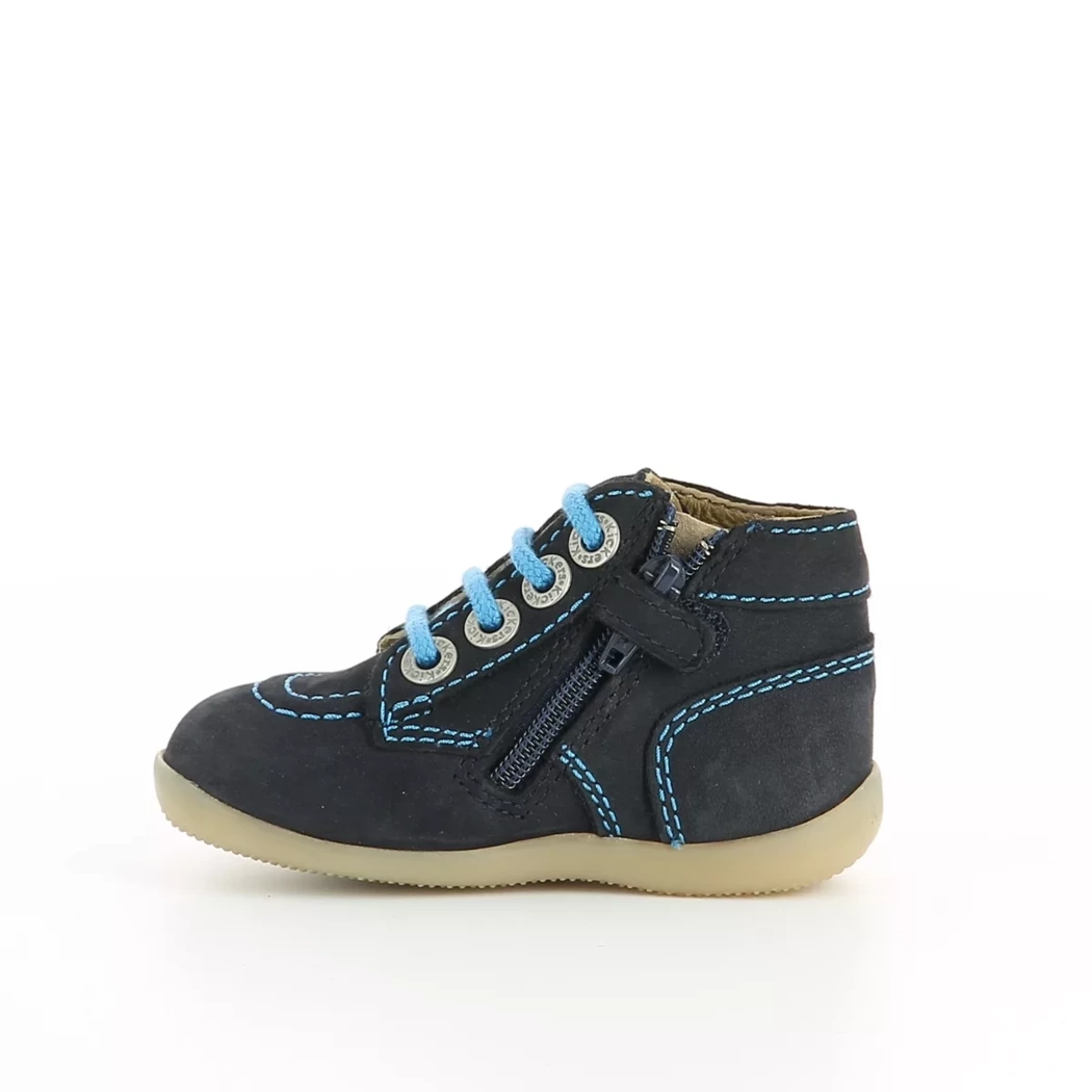 Image (4) de la chaussures Kickers - Bottines Bleu en Cuir nubuck