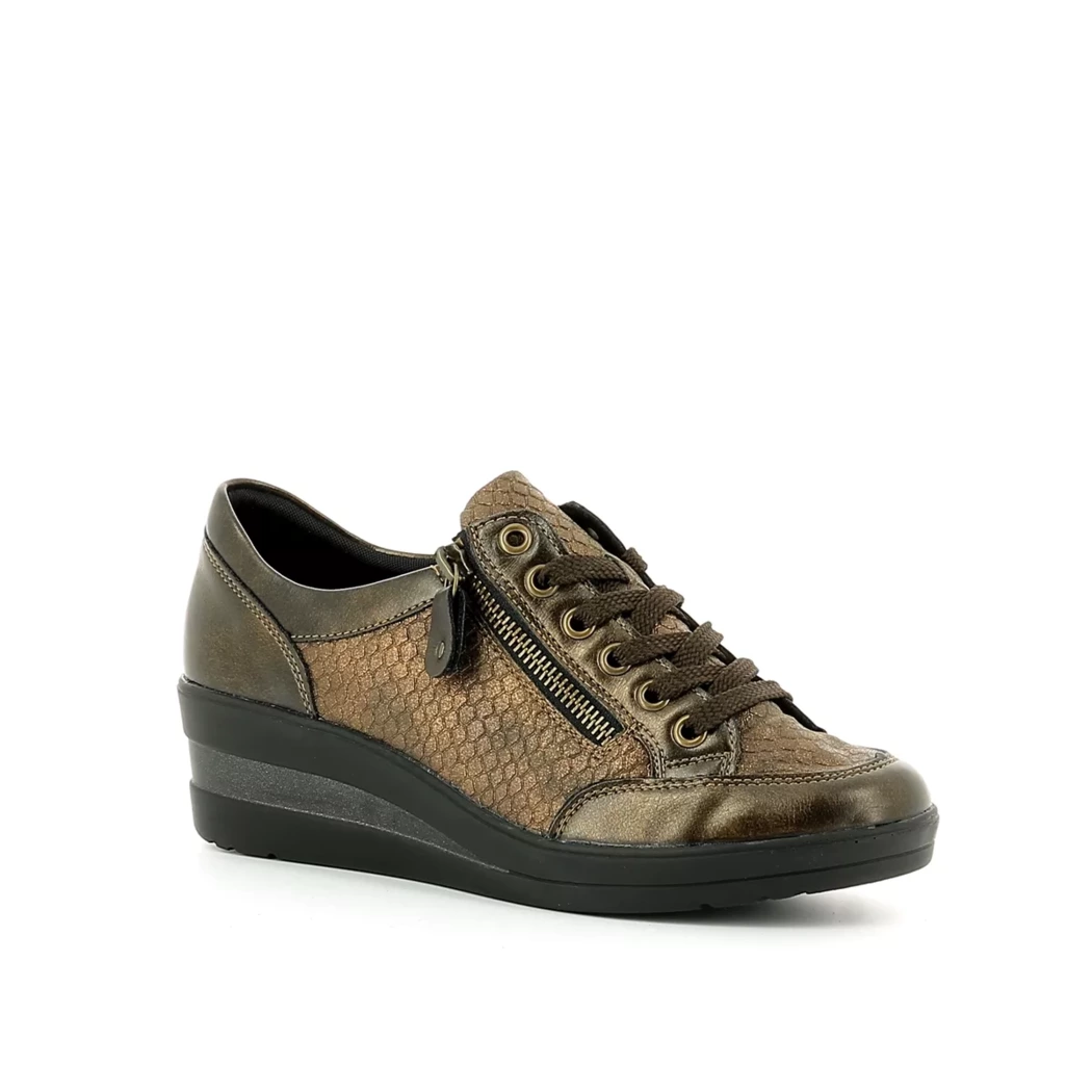 Image (1) de la chaussures Remonte - Baskets Or / Bronze / Platine en Cuir nubuck