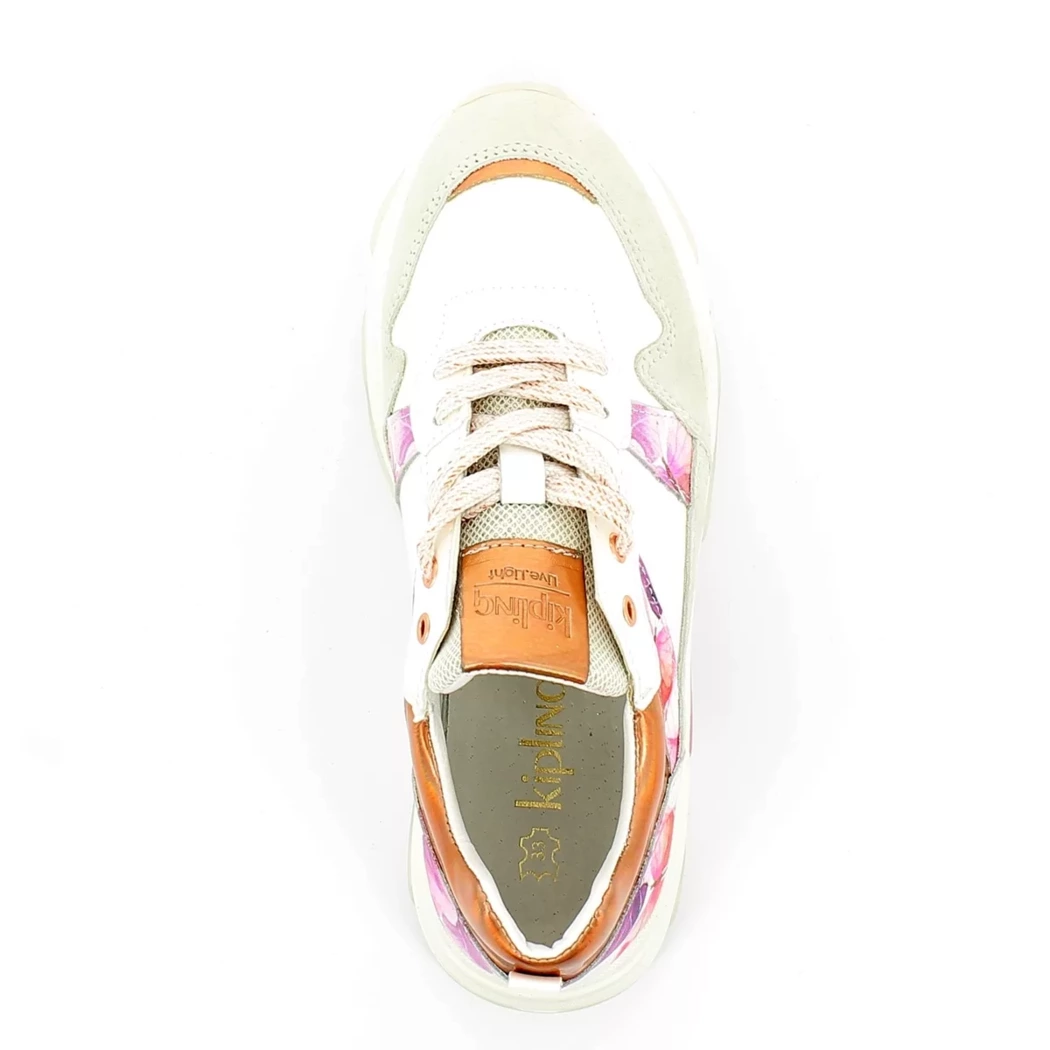 Image (6) de la chaussures Kipling - Baskets Blanc en Cuir nubuck