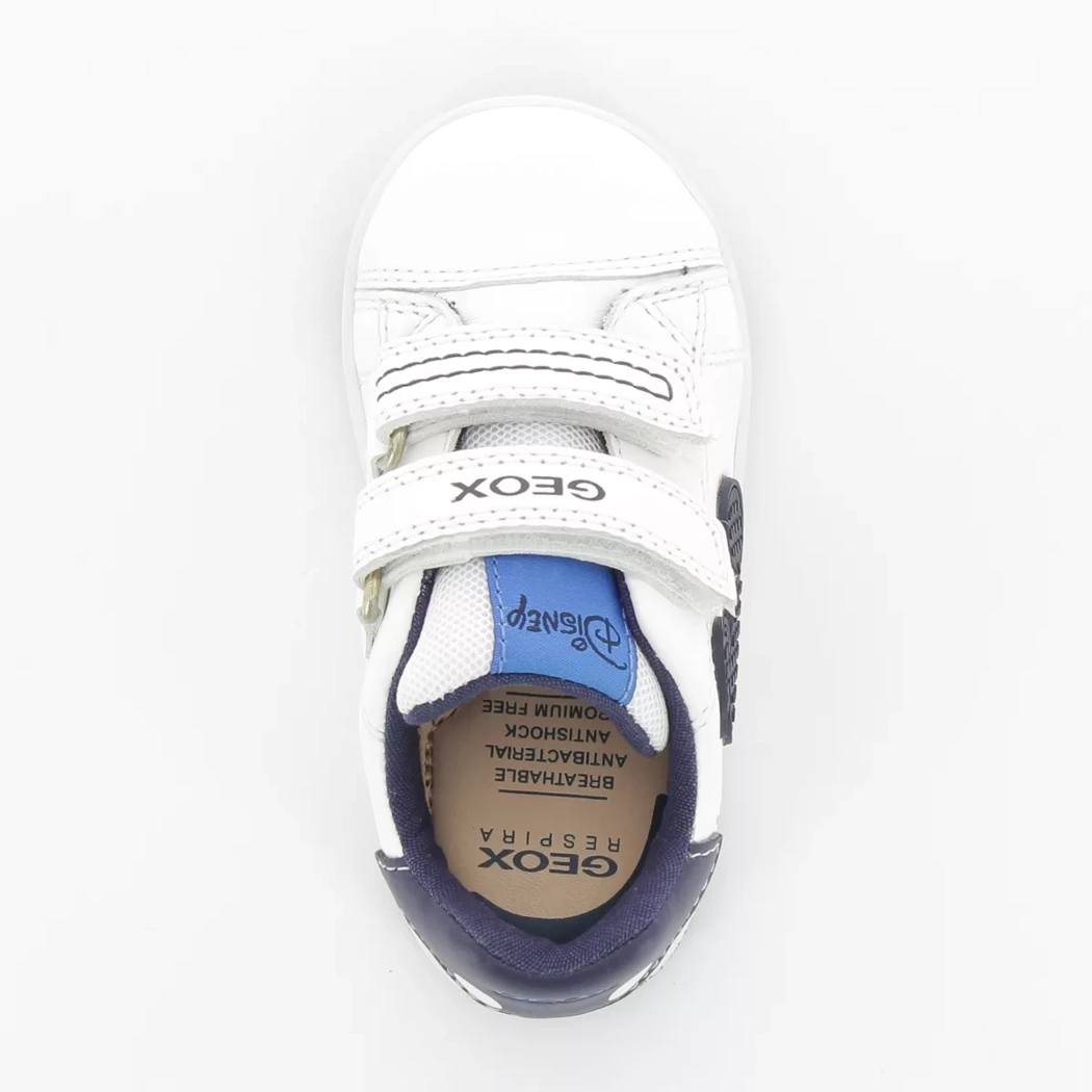 Image (6) de la chaussures Geox - Baskets Blanc en Cuir et textile