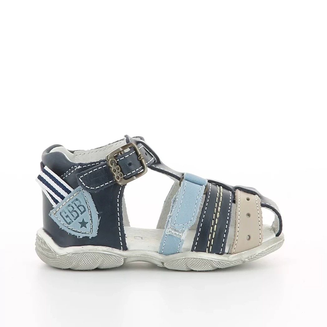 Image (2) de la chaussures GBB - Sandales et Nu-Pieds Bleu en Cuir