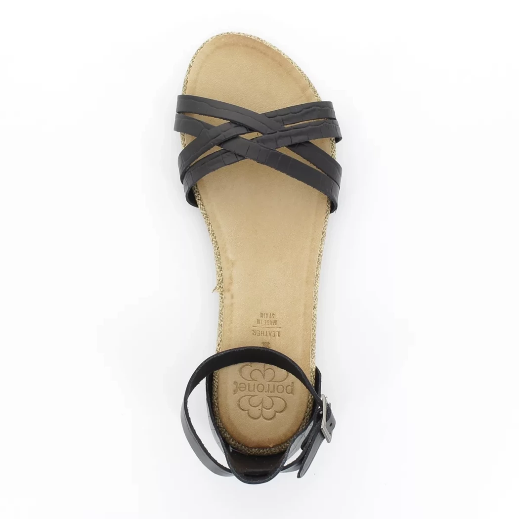 Image (6) de la chaussures Porronet - Sandales et Nu-Pieds Noir en Cuir