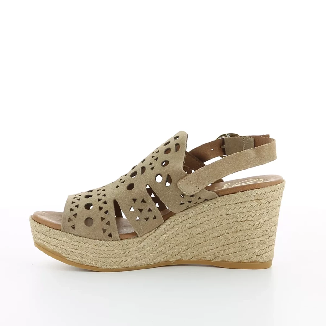 Image (4) de la chaussures Viguera - Sandales et Nu-Pieds Taupe en Cuir nubuck